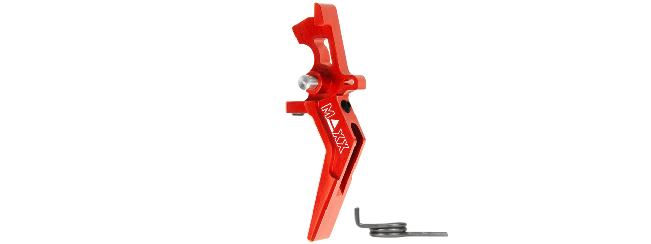 Maxx Model CNC Aluminum Advanced Speed Trigger Style A (Color: Red) - Click Image to Close