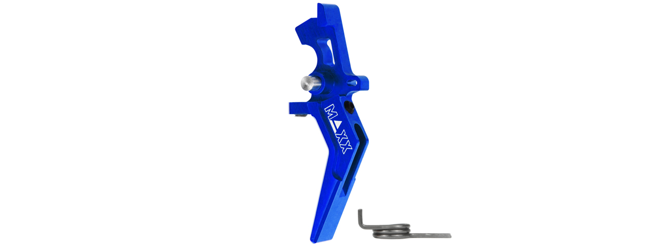 Maxx Model CNC Aluminum Advanced Speed Trigger Style A (Color: Blue) - Click Image to Close