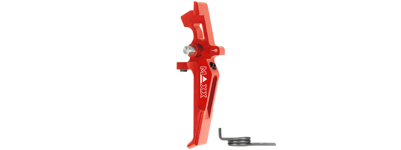 Maxx Model CNC Aluminum Advanced Speed Trigger Style E (Color: Red) - Click Image to Close