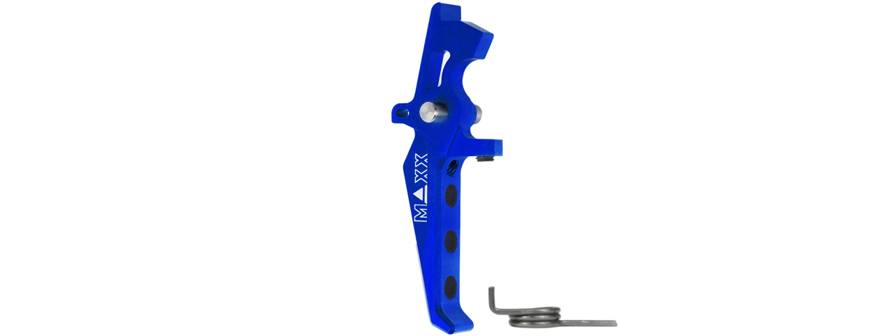 Maxx Model CNC Aluminum Advanced Speed Trigger Style E (Color: Blue) - Click Image to Close