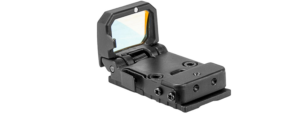 NcStar Mod 2 Flip-Up Red Dot Sight for Glock Series Airsoft Gas Blowback Pistols (Color: Black) - Click Image to Close