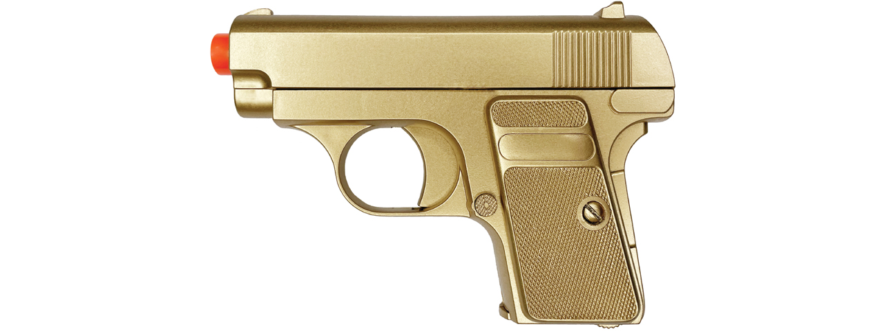 UK Arms Dual Spring Powered Airsoft Pistols (Color: Gold & Black) - Click Image to Close