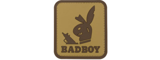 Bad Boy with Gun PVC Patch (Color: Coyote Tan)