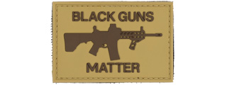 "Black Guns Matter" PVC Patch (Color: Tan)