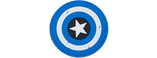 Captain America Battle Worn Shield PVC Patch (Color: Blue)