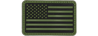 3D US Flag Forward PVC Patch (Color: OD Green)