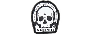 "Face Shoot, the Fuckers" PVC Morale Patch (Color: Black and White)