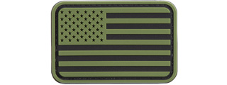 US Flag PVC Patch (Color: OD Green / Black)