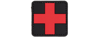 Red Cross Medical PVC Patch (Color: Red and Black)