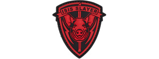 ISIS Slayer Pig PVC Patch (Color: Red)