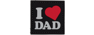 "I Heart Dad" PVC Patch (Color: Black)