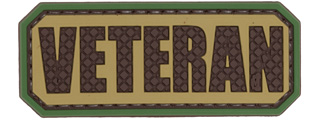 Veteran Tab PVC Patch (Color: Brown)