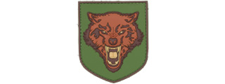 3D Wolf PVC Patch (Color: OD Green)