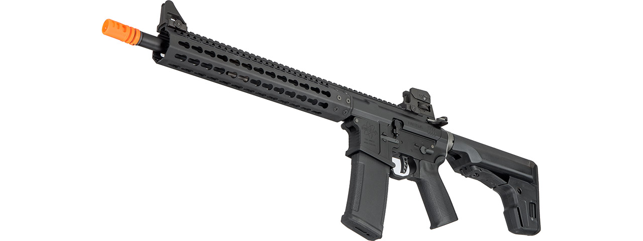 PTS Mega Arms MKM CQB AR-15 Gas Blowback Airsoft Rifle w/ 9" Keymod Handguard (Color: Black) - Click Image to Close