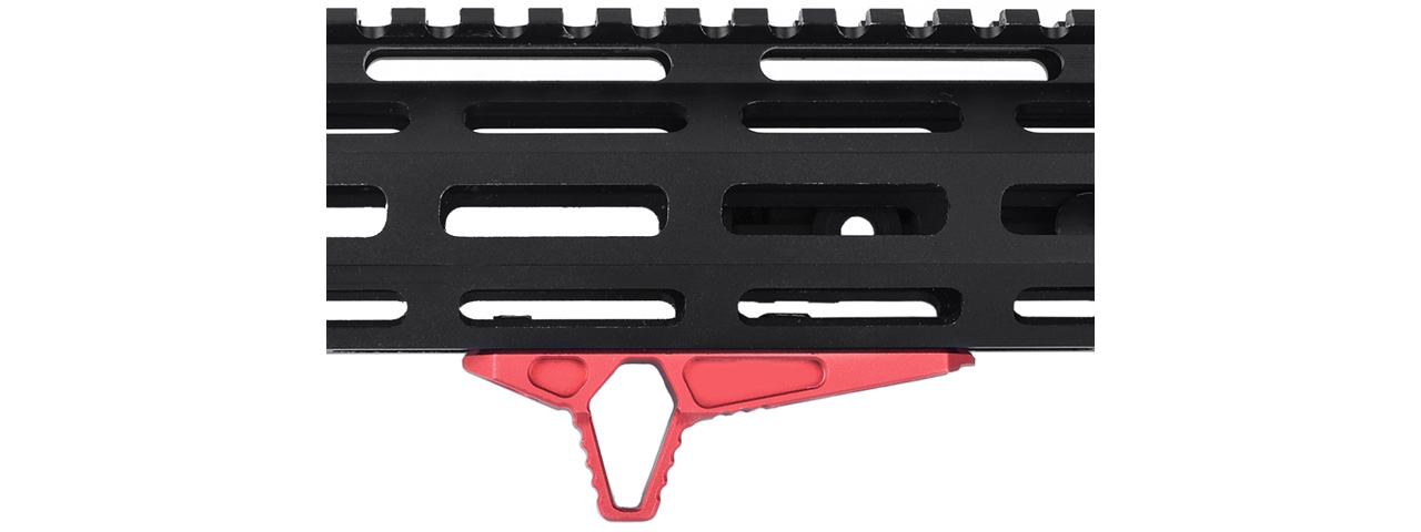 Ranger Armory Angled Hand-Stop for KeyMod and M-LOK (Color: Red) - Click Image to Close