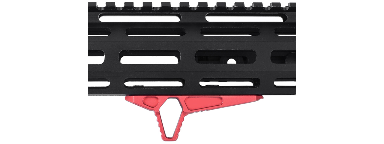 Ranger Armory Angled Hand-Stop for KeyMod and M-LOK (Color: Red)