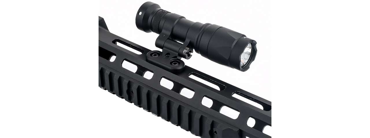 Ranger Armory M-LOK 540 Lumens Tactical Scout Flashlight with Pressure Switch (Color: Black) - Click Image to Close