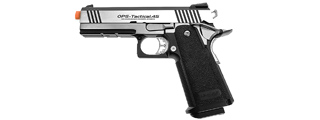 Tokyo Marui Dual Stainless Hi-Capa Custom Gas Blowback Airsoft Pistol (SILVER)