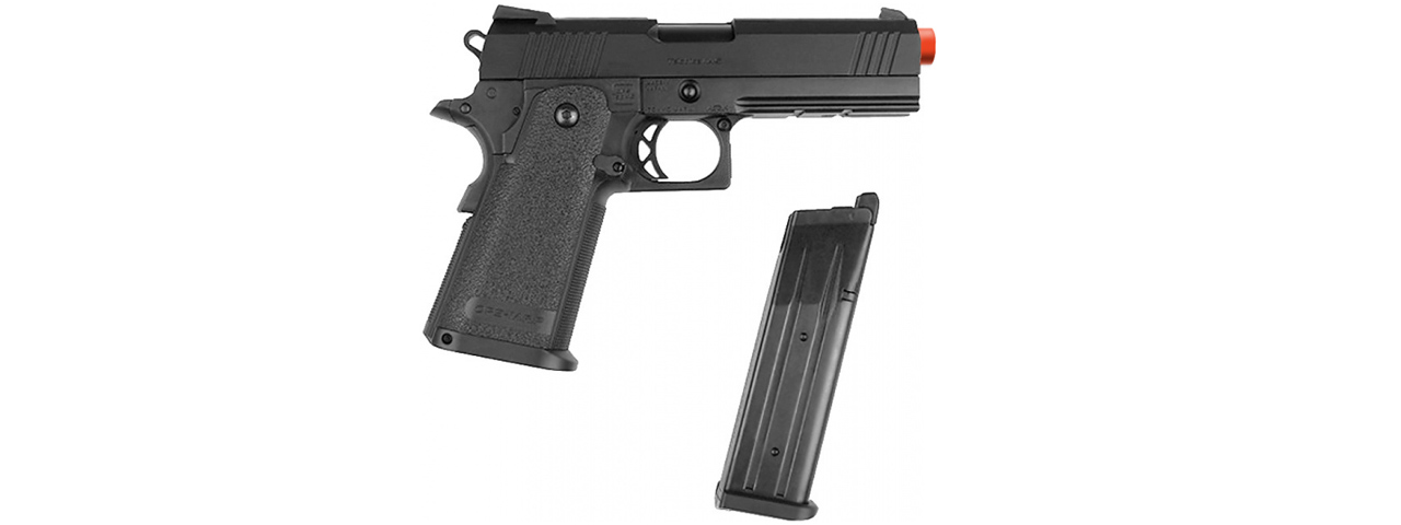 Tokyo Marui 4.3 Tactical Custom Hi-Capa GBB Airsoft Pistol (BLACK) - Click Image to Close