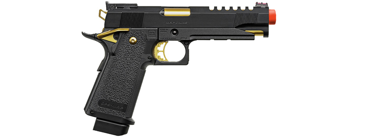 Tokyo Marui Hi-Capa 5.1 Gold Match Custom Gas Blowback Airsoft Pistol (BLACK/GOLD) - Click Image to Close