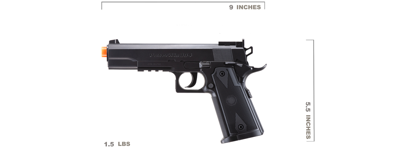 WG PowerWin 304B Non-Blowback CO2 1911 Airsoft Pistol (Color: Black)