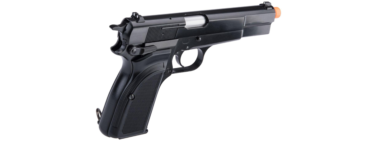 WE Tech Hi-Power Browning MK3 Gas Blowback Airsoft Pistol (Color: Black) - Click Image to Close