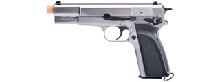 WE Tech Hi-Power Browning MK3 Gas Blowback Airsoft Pistol (Color: Silver)