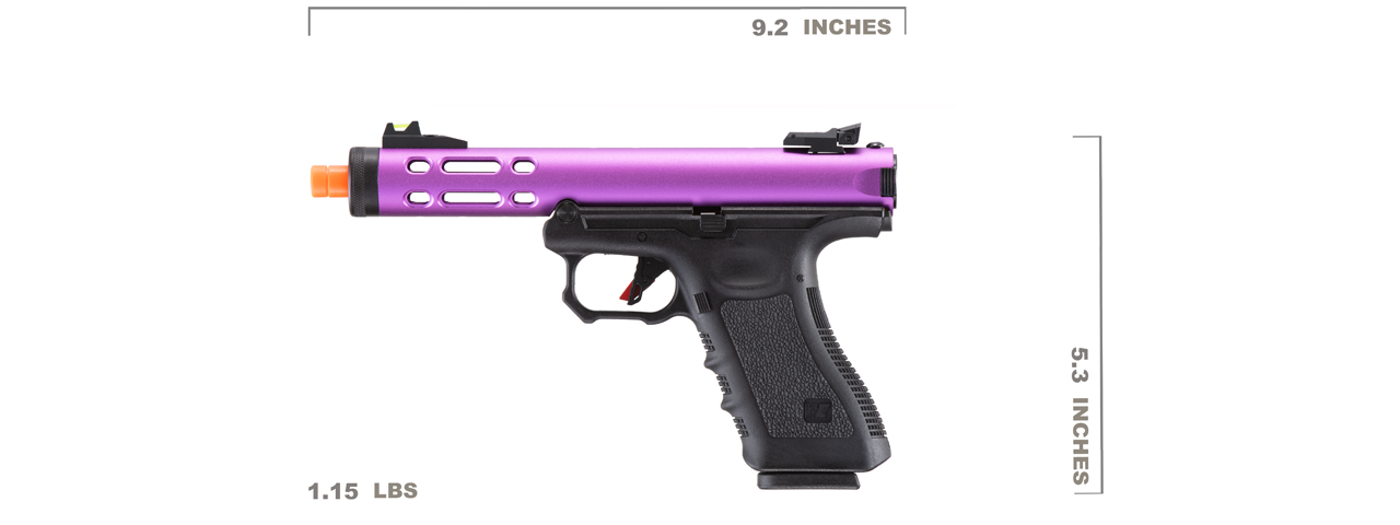 WE-Tech Galaxy G-Series Gas Blowback Airsoft Pistol (Color: Purple) - Click Image to Close