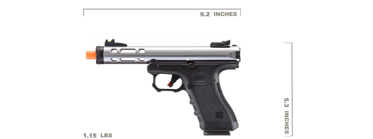 WE-Tech Galaxy G-Series Gas Blowback Airsoft Pistol (Color: Silver) - Click Image to Close