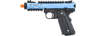 WE-Tech Galaxy 1911 Gas Blowback Airsoft Pistol (Color: Blue Slide w/ Black Lower)
