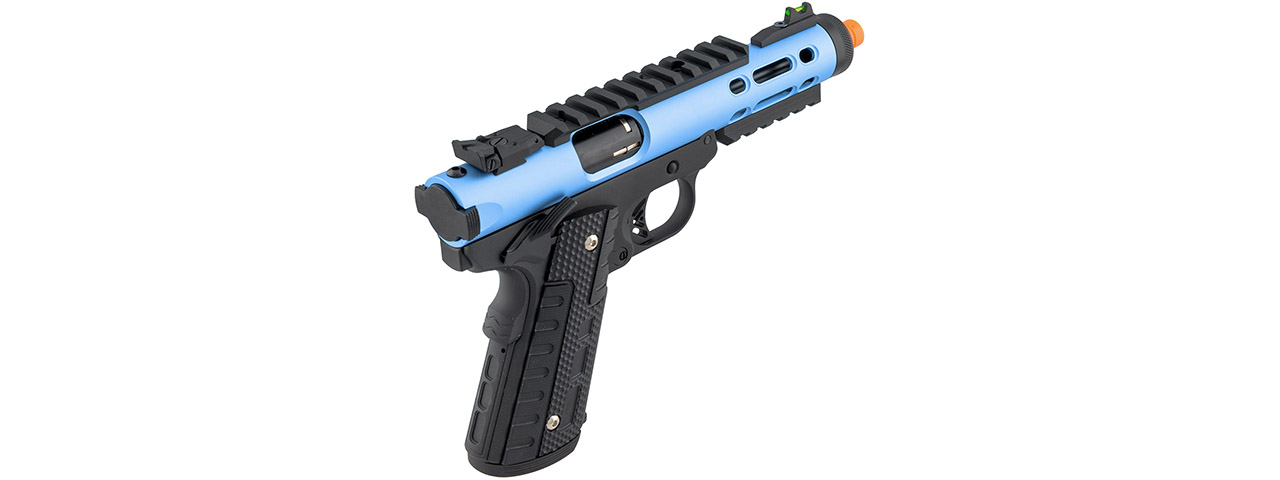 WE-Tech Galaxy 1911 Gas Blowback Airsoft Pistol (Color: Blue Slide w/ Black Lower)