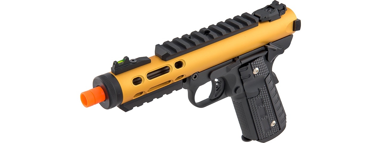 WE-Tech Galaxy 1911 Gas Blowback Airsoft Pistol (Color: Gold Slide w/ Black Lower)