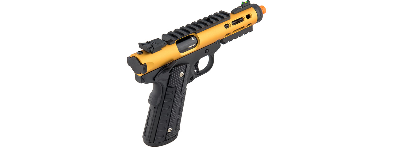 WE-Tech Galaxy 1911 Gas Blowback Airsoft Pistol (Color: Gold Slide w/ Black Lower)