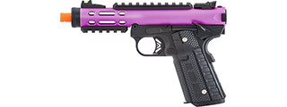 WE-Tech Galaxy 1911 Gas Blowback Airsoft Pistol (Color: Purple Slide w/ Black Lower)