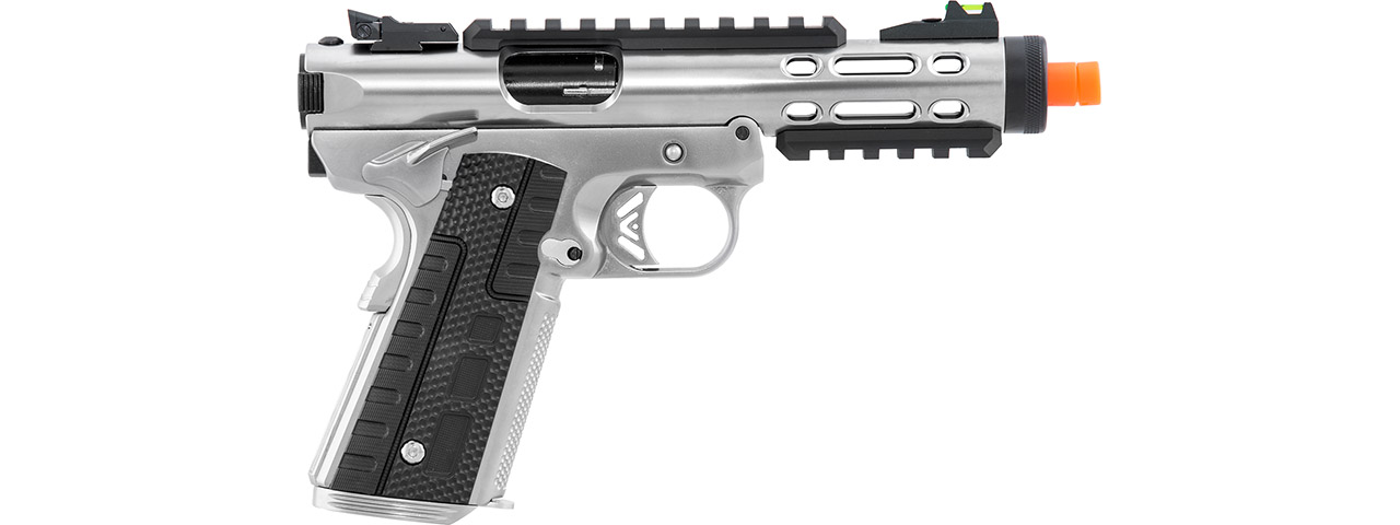 WE-Tech Galaxy 1911 Gas Blowback Airsoft Pistol (Color: Silver Slide w/ Silver Lower) - Click Image to Close