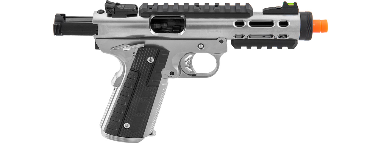 WE-Tech Galaxy 1911 Gas Blowback Airsoft Pistol (Color: Silver Slide w/ Silver Lower) - Click Image to Close
