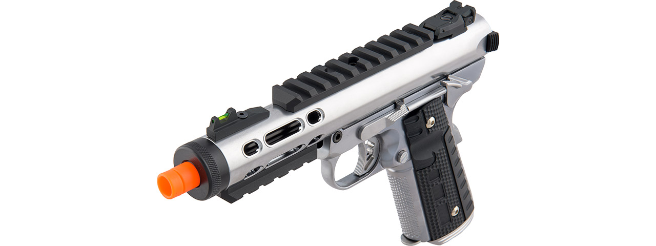 WE-Tech Galaxy 1911 Gas Blowback Airsoft Pistol (Color: Silver Slide w/ Silver Lower) - Click Image to Close