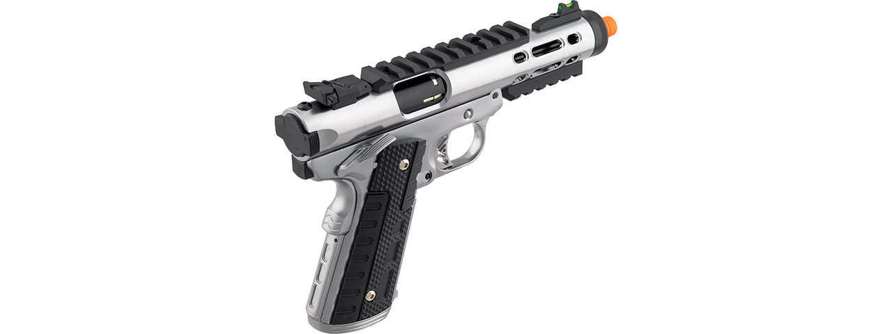 WE-Tech Galaxy 1911 Gas Blowback Airsoft Pistol (Color: Silver Slide w/ Silver Lower) - Click Image to Close