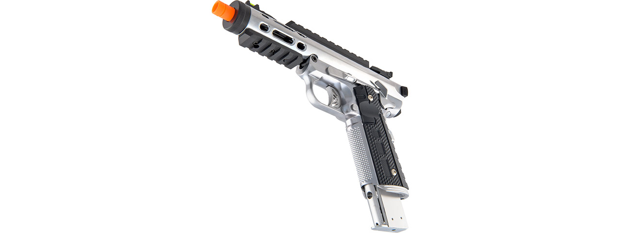 WE-Tech Galaxy 1911 Gas Blowback Airsoft Pistol (Color: Silver Slide w/ Silver Lower) - Click Image to Close