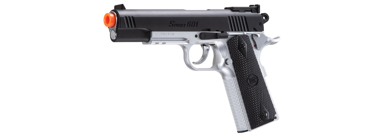 WG Sport 601 1911 Spring Pistol (Color: Silver / Black) - Click Image to Close