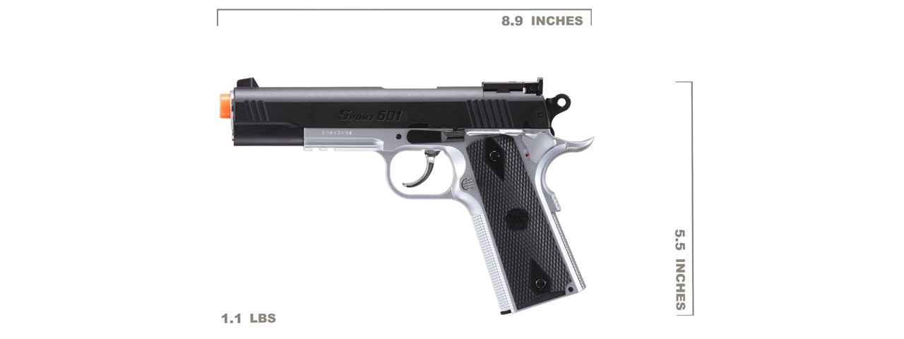 WG Sport 601 1911 Spring Pistol (Color: Silver / Black)