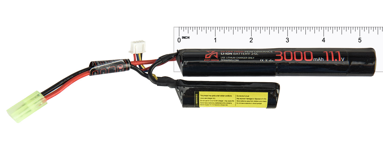 Zion Arms 11.1v 3000mAh Lithium-Ion Nunchuck Battery (Tamiya Connector) - Click Image to Close