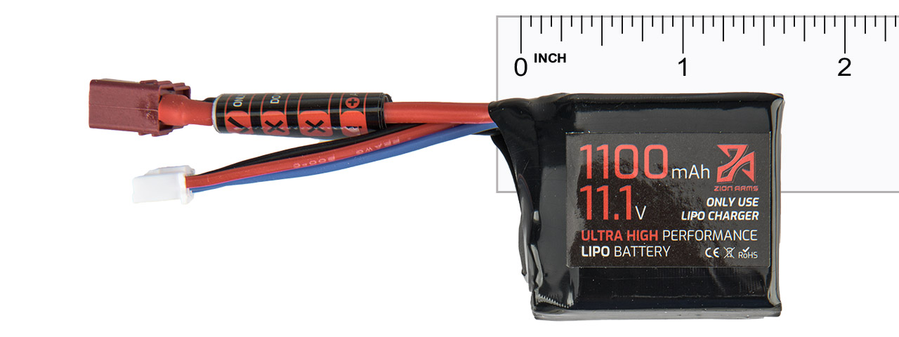 Zion Arms 11.1v 1100mAh Lithium-Ion Brick Type Battery (Deans Connector) - Click Image to Close