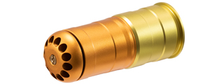 Lancer Tactical 120 Round CNC Aluminum Airsoft 40mm Gas Grenade Shell (Color: Gold)