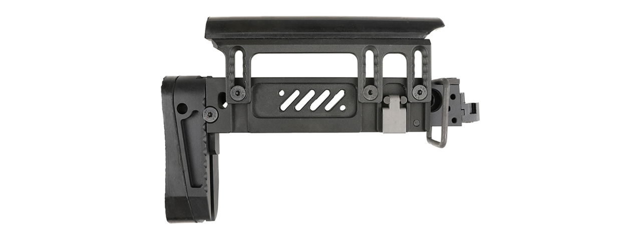 Atlas Custom Works PT-1 AK Side Folding Stock for AK Series Airsoft AEG Rifles (Color: Black)