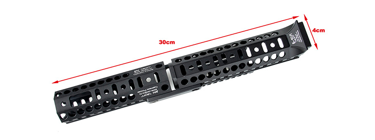 Atlas Custom Works Sport-3 Kit Rail for LCT PP-19 Airsoft AEG Rifles (Color: Black)