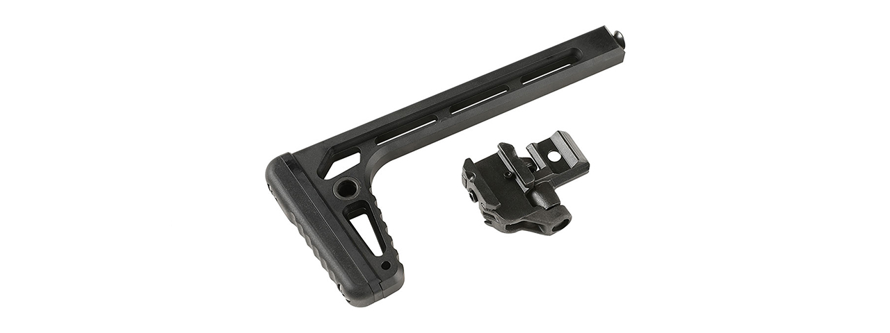 Atlas Custom Works MCX, MPC Minimalist Folding Stock with 1913 Picatinny Rail Folding Mech (Color: Black)