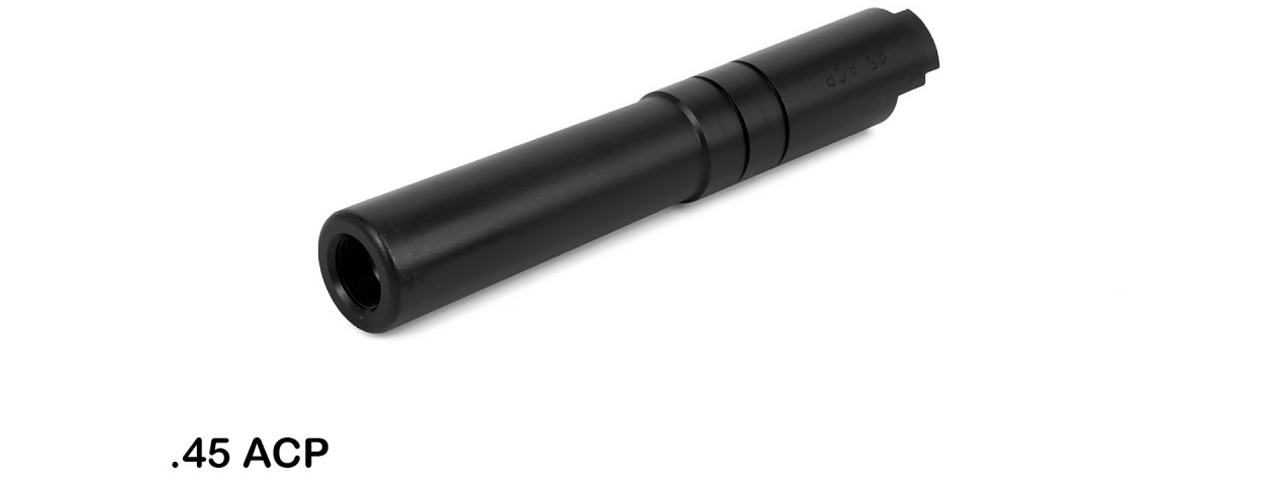 Airsoft Masterpiece .45 ACP Steel Threaded Fixed Outer Barrel for Hi-Capa 4.3 (Color: Black)