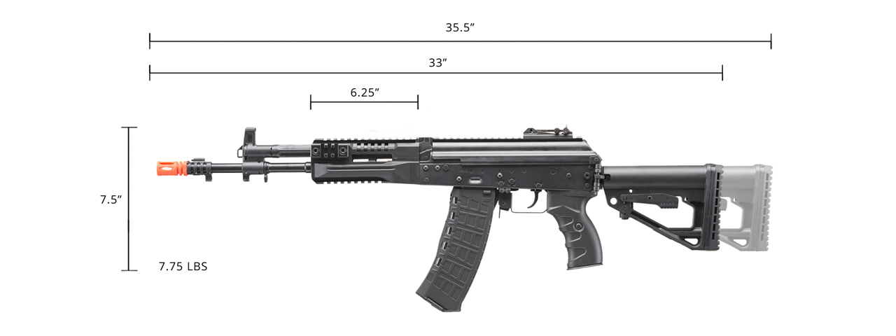 Arcturus PE Version Modernized AK-12 Airsoft AEG Rifle (Color: Black) - Click Image to Close