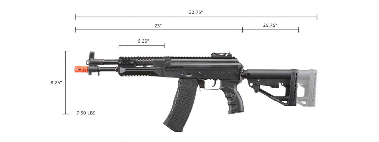 Arcturus AK-12K ME Version Stamped Steel Modernized Airsoft AEG Rifle (Color: Black)